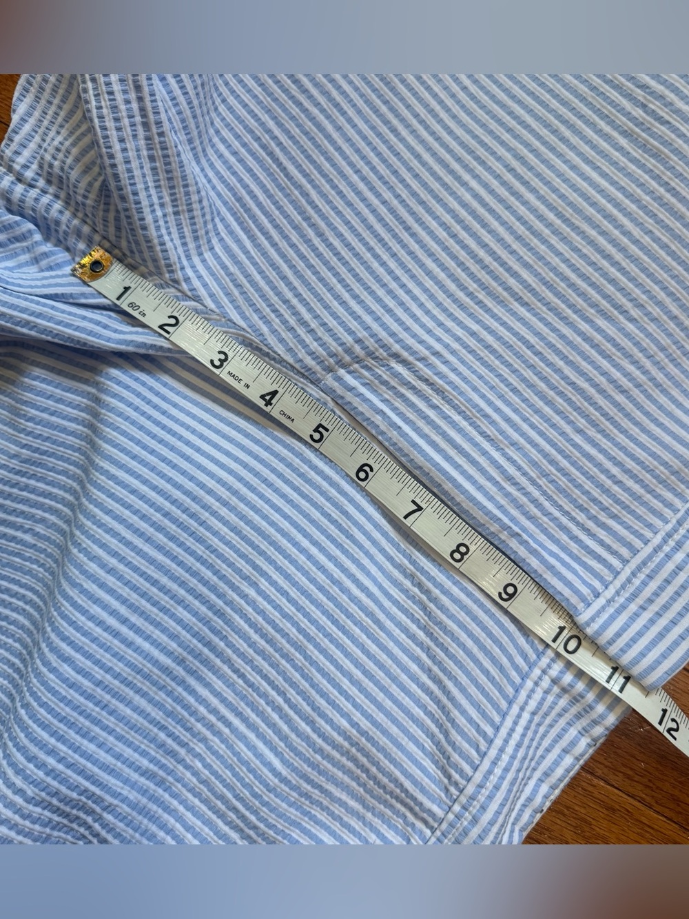 Talbots Women’s 14 Seersucker The Perfect Crop Pants Trousers Cropped Striped - Picture 7 of 9